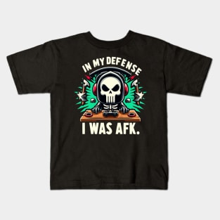 Funny Gamer Shirt In My Diffense I Was AFK - Gamer Meme Tee Kids T-Shirt